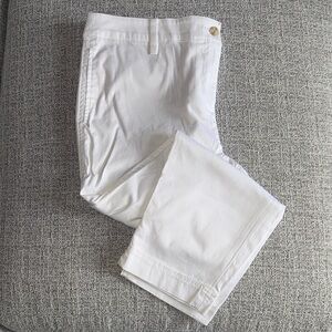 Talbots Cropped White Pants